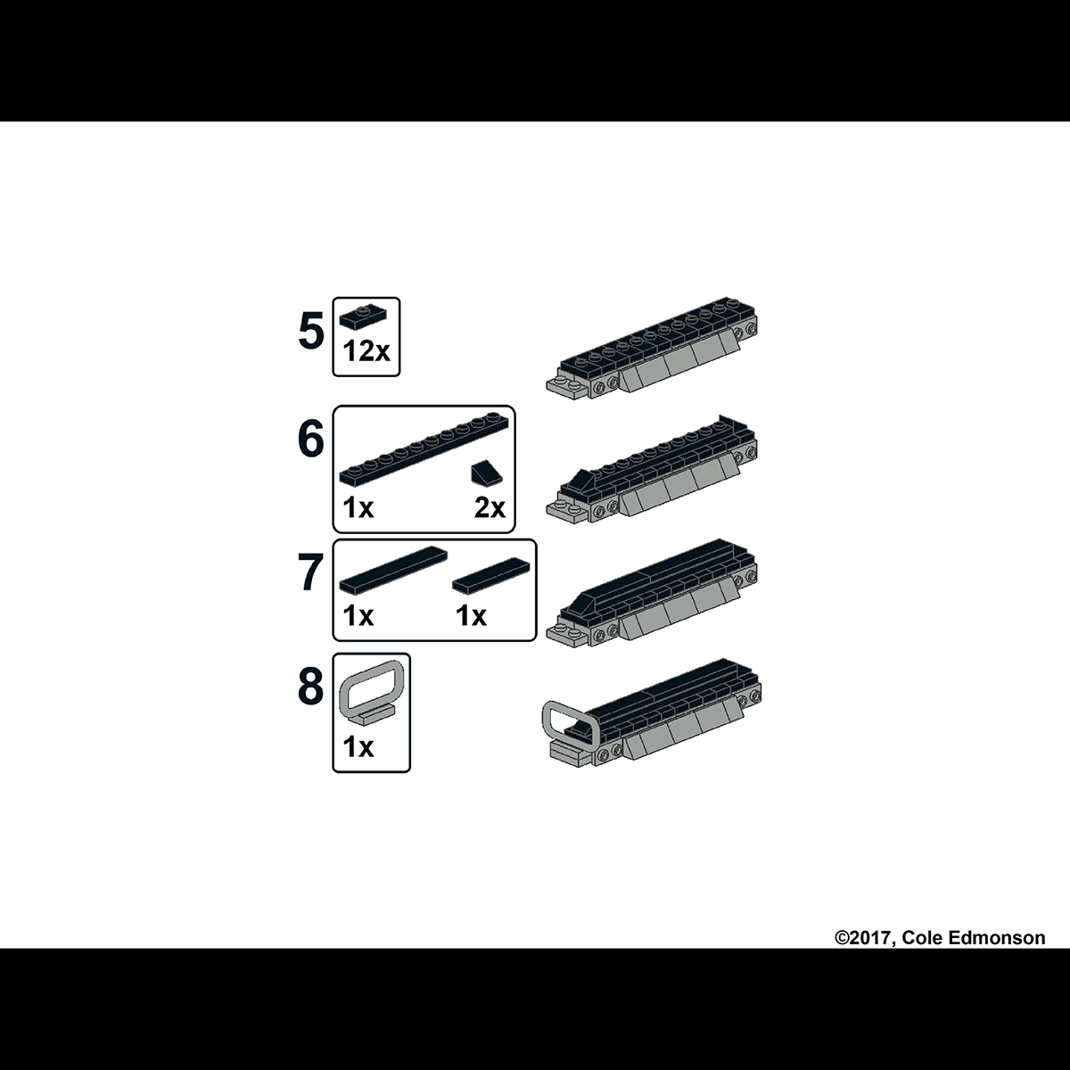 Anakin Skywalker's Lightsaber, a LEGO Brick Replica | Building Instructions by Cole Edmonson