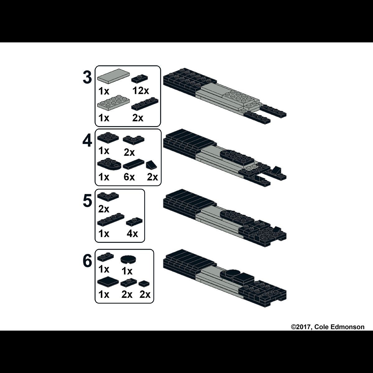 Darth Vader's Lightsaber, a LEGO Brick Replica | Building Instructions by Cole Edmonson