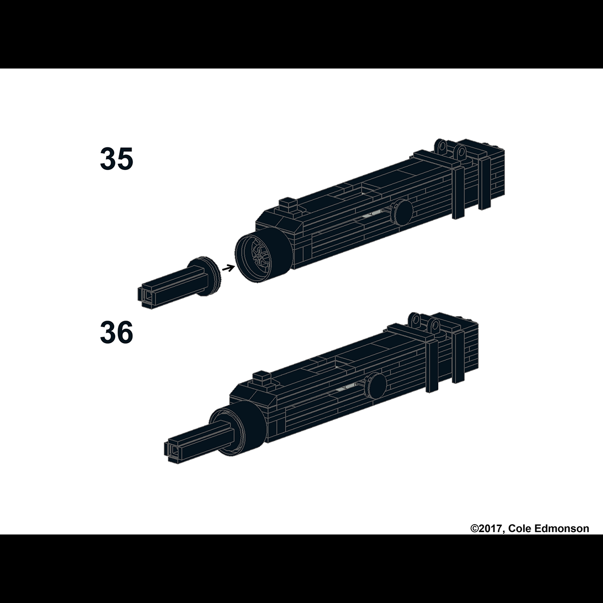 Vz 61 Škorpion, a LEGO Brick Replica | Building Instructions by Cole Edmonson