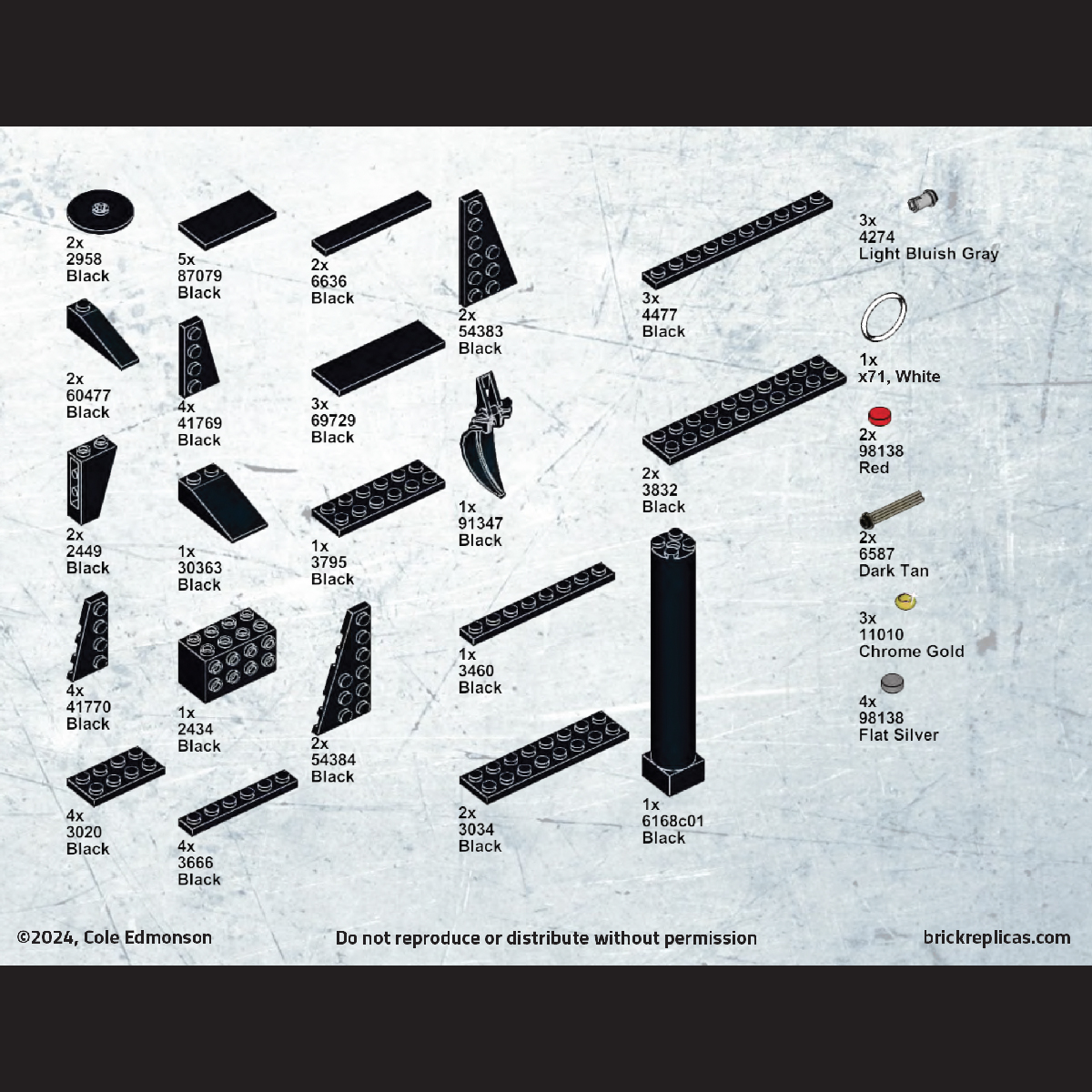 Beretta M9, a LEGO Brick Replica | Building Instructions by Cole Edmonson