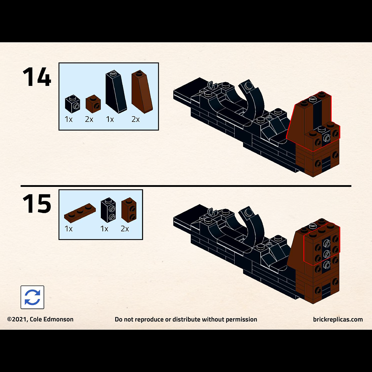 M1917, a LEGO Brick Replica Revolver | Building Instructions by Cole Edmonson