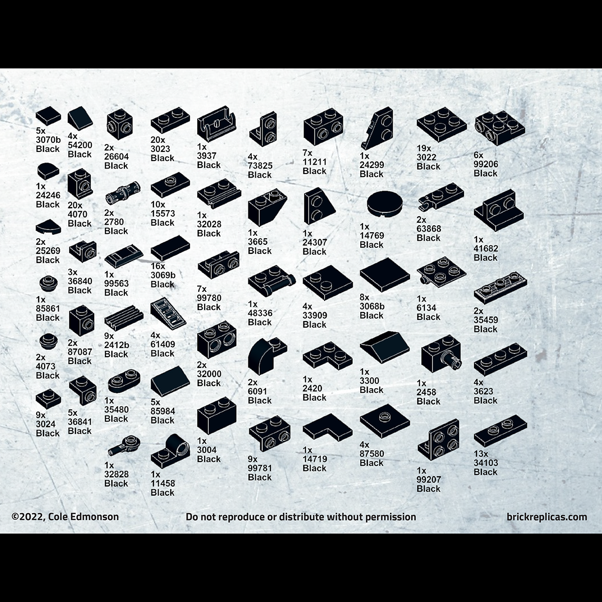 Glock 17, a LEGO Brick Replica Pistol | Building Instructions by Cole Edmonson