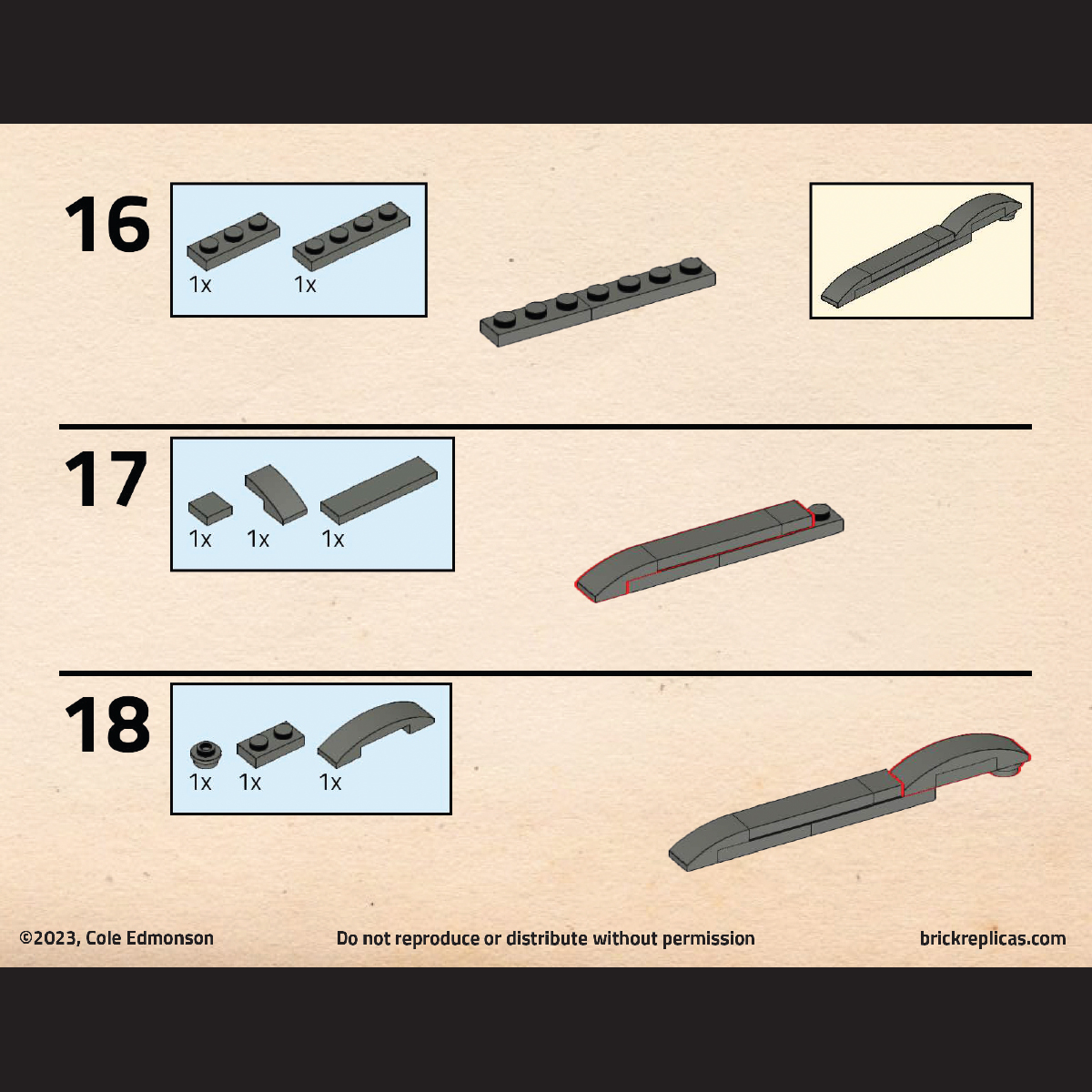 M1 Bayonet, a LEGO Brick Replica Blade Attachment from the M1 Garand | Building Instructions by Cole Edmonson