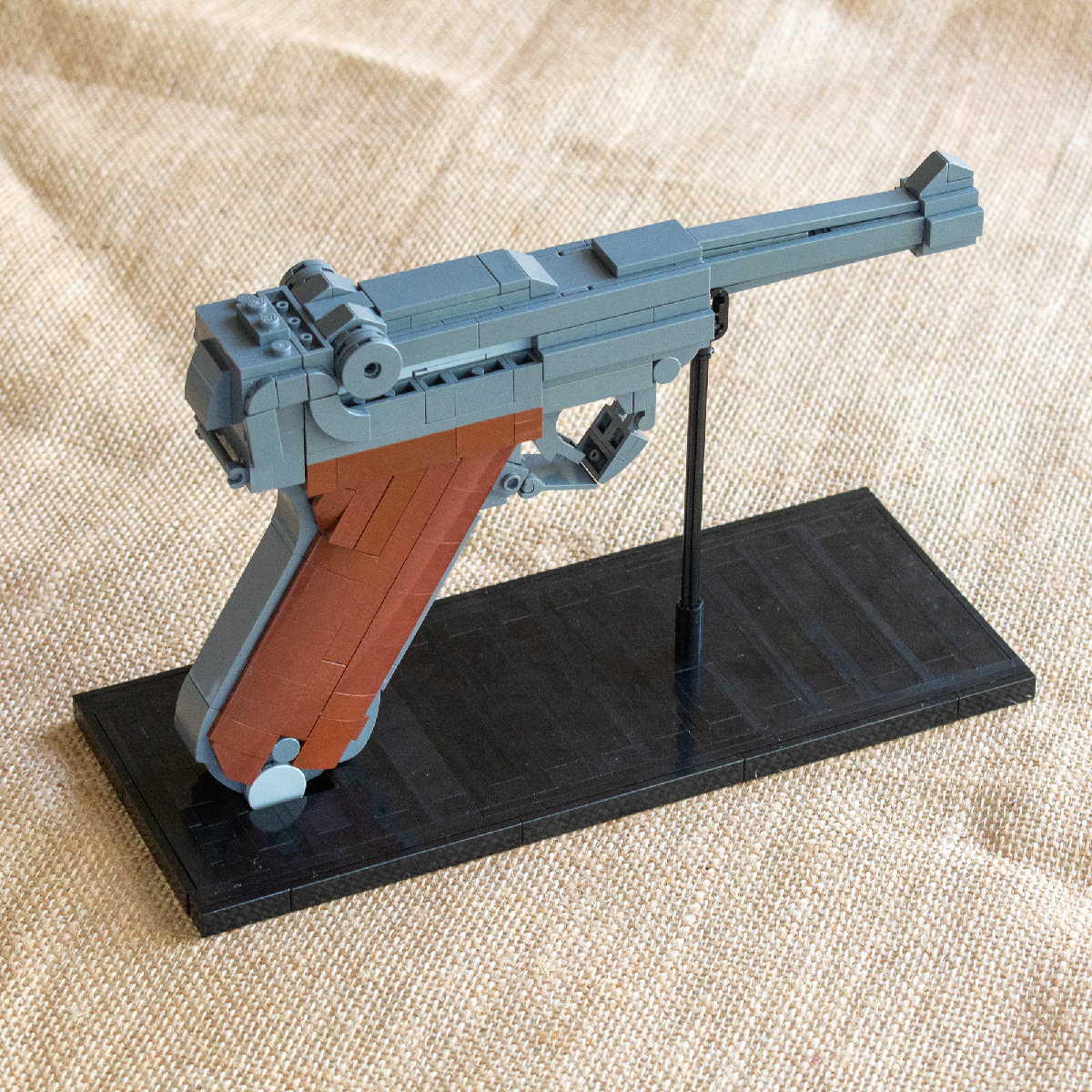 Luger P08, a LEGO Brick Replica Pistol Gun | Building Instructions by Cole Edmonson