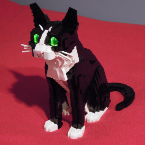 My Cat Cooper, a LEGO Brick Replica | Tuxedo Cat Pet Building Instructions by Cole Edmonson