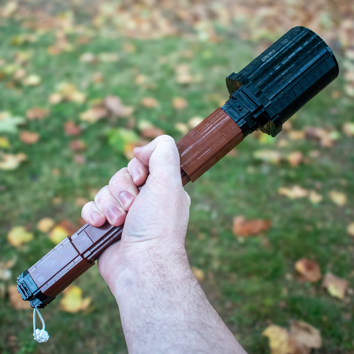 Stielhandgranate M24, a LEGO Brick Replica Stick Grenade Potato Masher | Building Instructions by Cole Edmonson