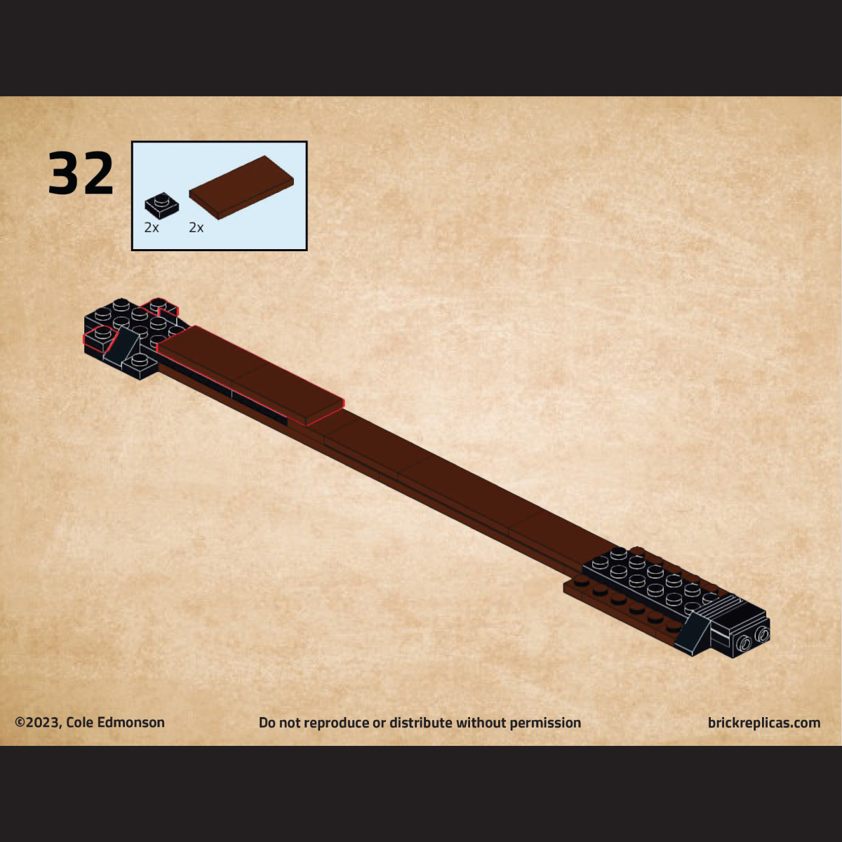 Stielhandgranate M24, a LEGO Brick Replica Stick Grenade Potato Masher | Building Instructions by Cole Edmonson