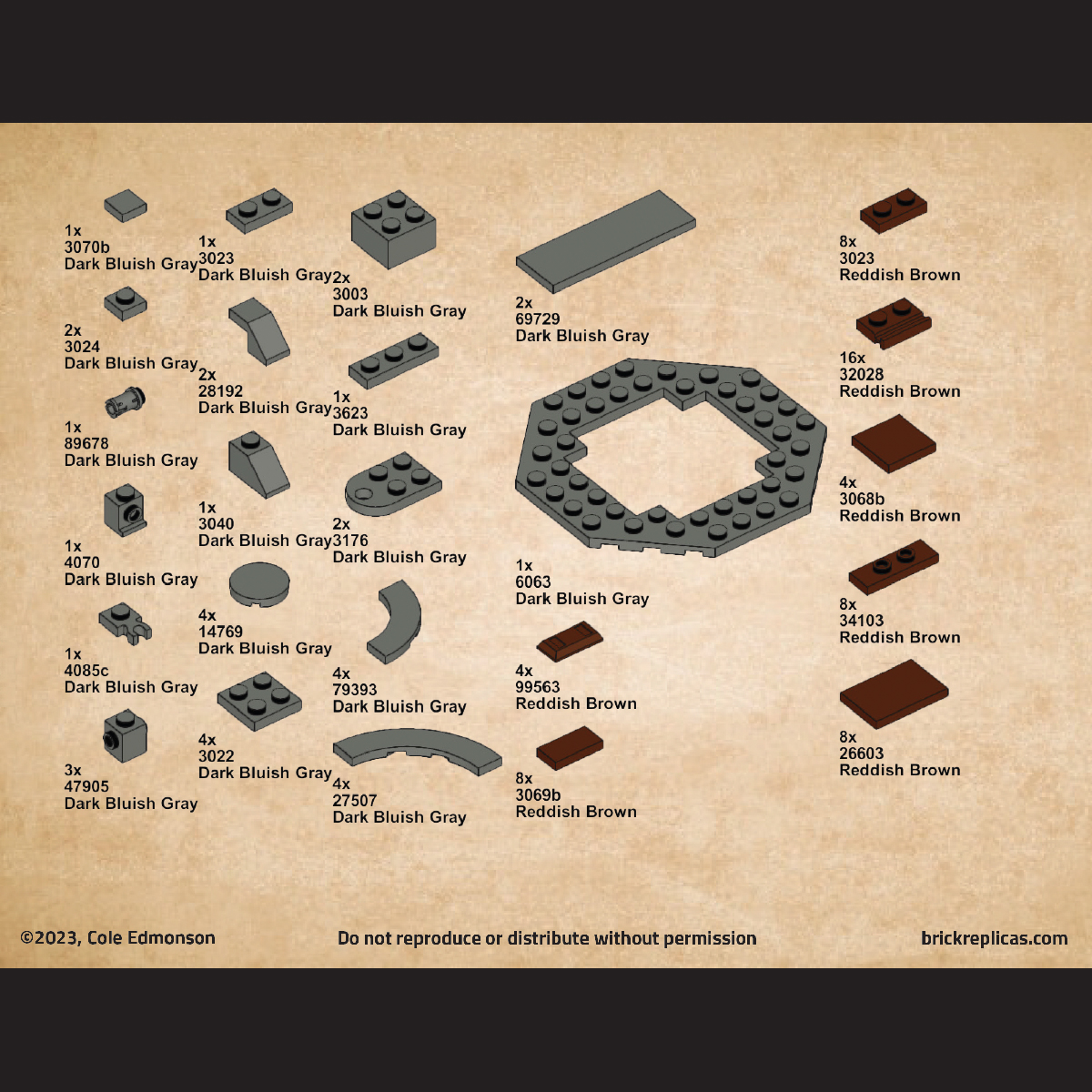 KA-BAR USMC Knife, a LEGO Brick Replica Blade | Building Instructions by Cole Edmonson
